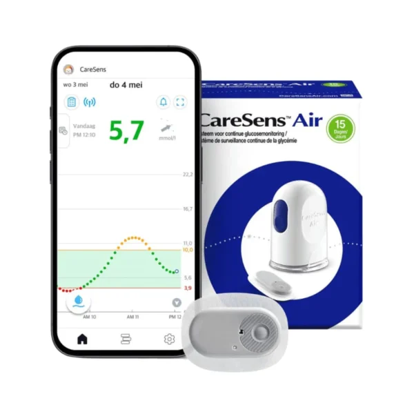 Capteur de Surveillance Continue du Glucose CareSens Air – 15 Jours